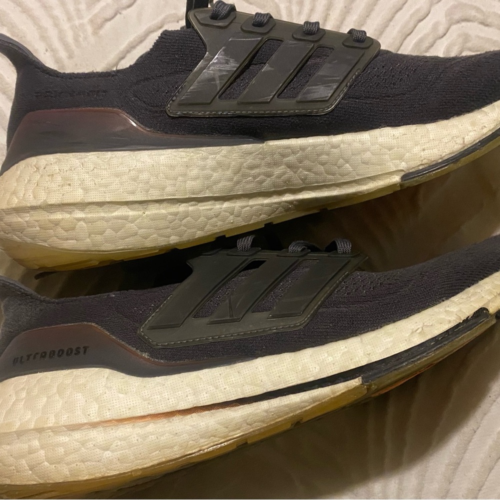 Adidas Ultraboost Men's Gray and Cream Athletic Shoes